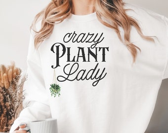 Chemise Crazy Plant Lady, Chemise d’amoureux des plantes, Cadeau de jardinier drôle, Tee-shirt de jardinage, Chemise Plant Lady, Chemise botanique, T-shirt de jardin, Tee-shirt végétal