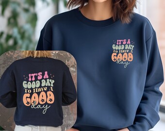 Camisa feliz, regalo de cuidado personal, sudadera inspiradora, sudadera de salud mental, sudadera feliz, sudadera de otoño, camisa de moda, positividad