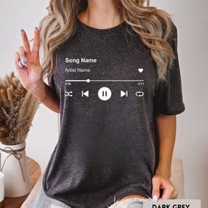 Personalized Music Shirt, Music Lovers Gift, Custom Musician Shirt, Custom Song Shirt, Unisex Music Shirt, Favorite Song T-Shirt, Music Gift