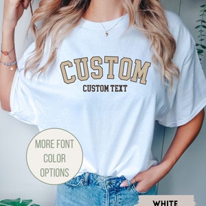 Custom Text Shirt, Custom Preppy Shirt, Custom Sports T-Shirt, Custom Shirt, Personalized T-Shirts, Unisex Custom Gift, Custom Group Shirts