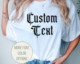 Camicia trendy personalizzata, camicia con testo personalizzata, camicia personalizzata, camicie personalizzate, camicia di Los Angeles, regalo personalizzato unisex, regali personalizzati, maglietta LA