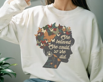 Sudadera inspiradora, Regalo de cuidado personal, Sudadera de salud mental, Ropa positiva, Afirmación, Sudadera de otoño, Sudadera de amor propio