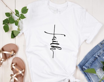 Geloof shirt, cadeau voor de kerk, op geloof gebaseerd shirt, christelijk shirt, religieus geschenk, Jezus shirt, christelijke kleding, christelijke kleding, geloof
