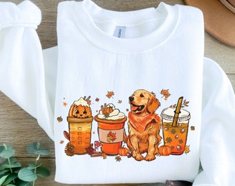 Chemise Golden Retriever, sweat-shirt pour amoureux des animaux de compagnie, sweat-shirt automne, sweat-shirt pour cadeau, sweat-shirt pour chien, cadeau pour animal de compagnie, chemise pour chien d'Halloween, amoureux des chiens