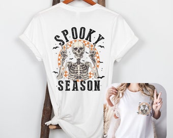 Spooky Season Skeleton Shirt, Skeleton Shirt, Halloween Tee, Spooky Season Shirt, Trendy Halloween Shirt, Halloween Gift For Him, Skull Tee