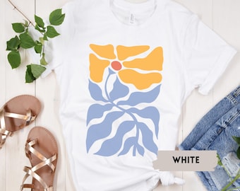 Camisa de flores retrô, camisa de flores Boho, camiseta botânica, camiseta Boho, camiseta de flores silvestres, camisa de plantas, camisa botânica, jardineiro, camiseta de flores