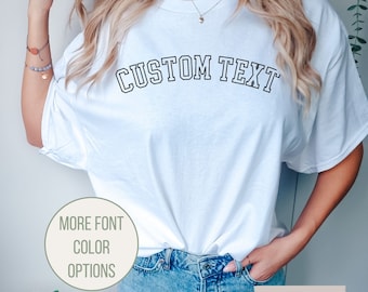 Custom Text Shirt, Custom Preppy Shirt, Custom Sports T-Shirt, Custom Shirt, Personalized T-Shirts, Unisex Custom Gift, Custom Group Shirts