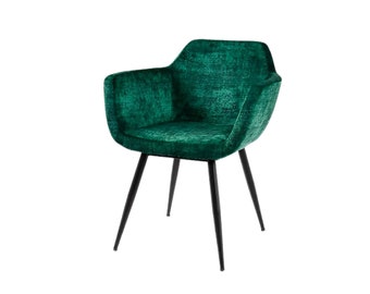 Modern, Wide-seated, Green Dining room Chair - Handmade - Turkish Chair