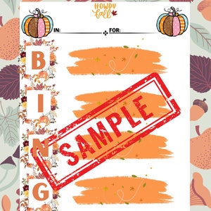 Fall bingo mini