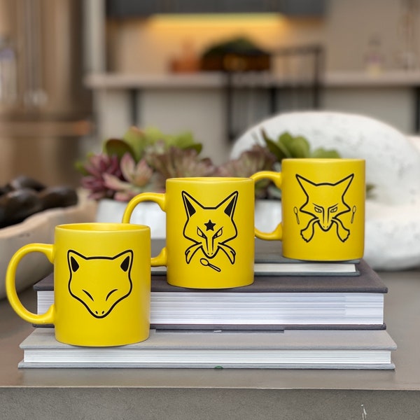 Cute Abra Coffee Tea Cup, Engraved Pokemon Kadabra Alakazam Mug Set, Microwave Dishwasher Safe, Psychic Gen 1 Anniversary Birthday Gift