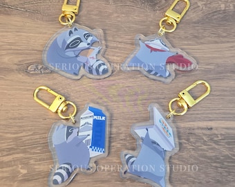 Trash Bandits Acrylic Keychains
