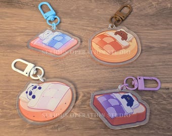 Toasty Teddies Double Sided Keychains