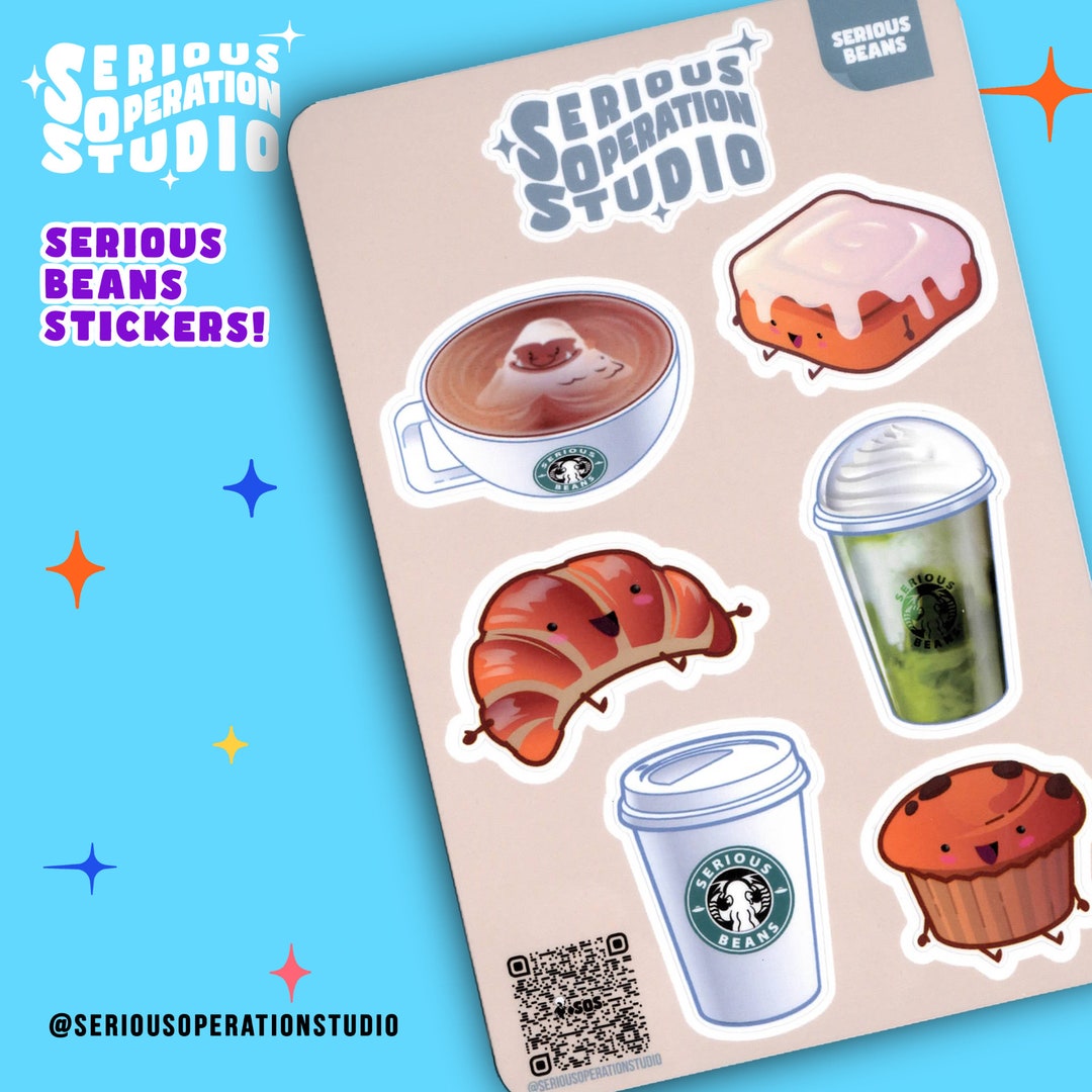 Bean Plot Sticker Serious Beans Sticker Sheet - Etsy Australia