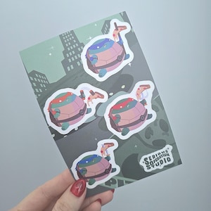 Pizza Turtles Vinyl Sticker Sheet