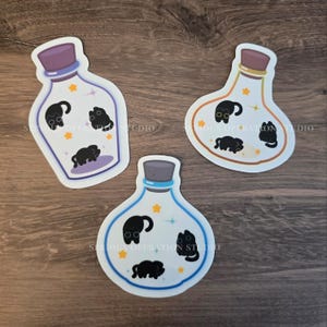 Potion Cats Clear Waterproof Vinyl Stickers