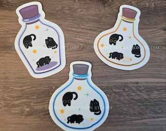 Potion Cats Clear Waterproof Vinyl Stickers
