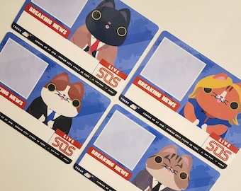 Breaking Mews Dry Erase Magnets (Set of 4)