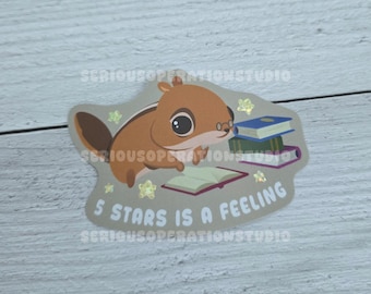 5 Stars Is A Feeling Glitter Holo Waterproof Vinyl Sticker