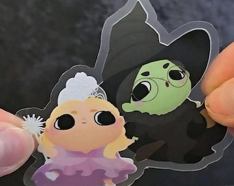 Good Witch & Bad Witch Waterproof Clear Vinyl Sticker