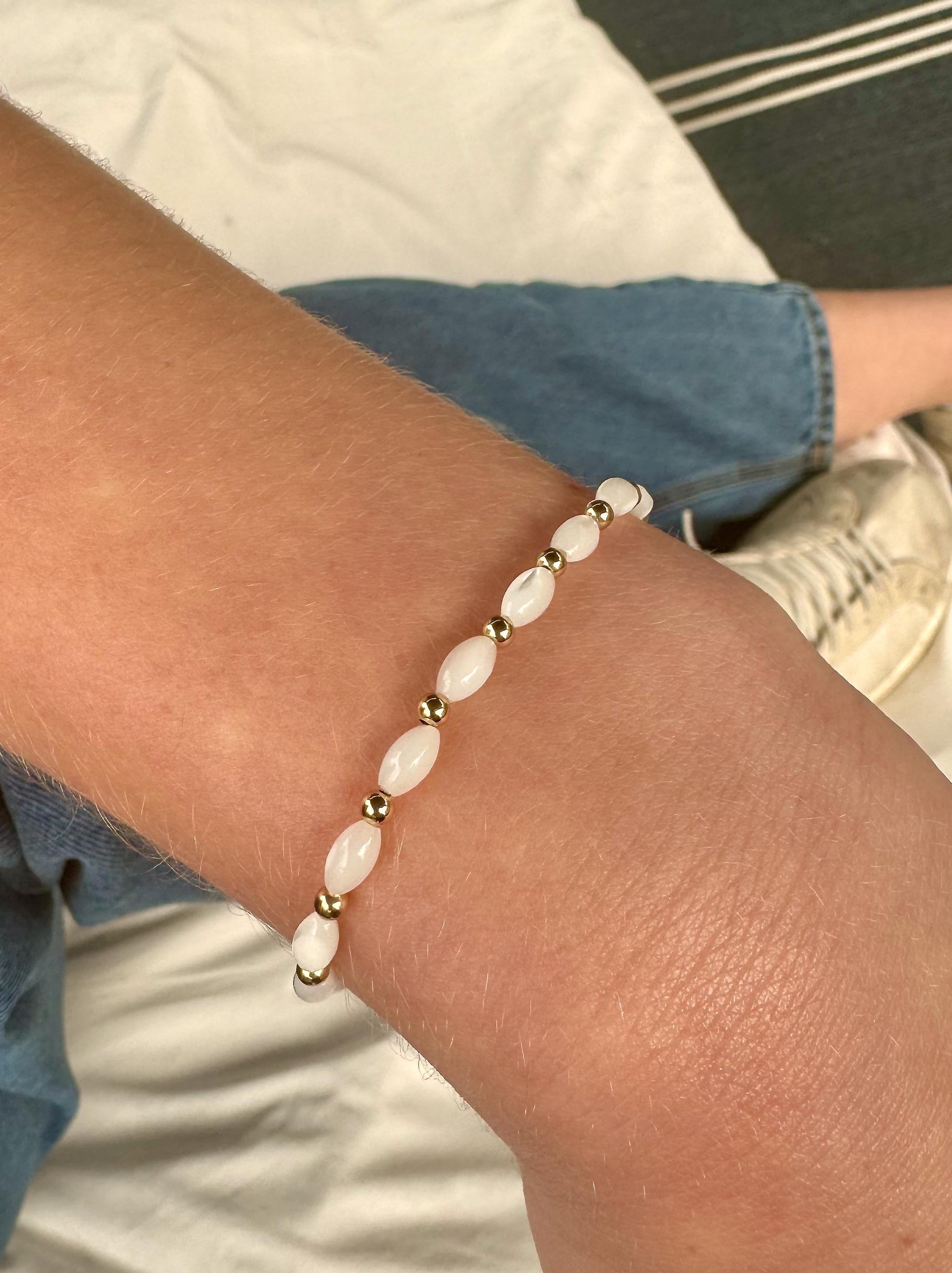 Bracciale Donna In Oro Con Perle E Ciondolo Conchiglia - Regolabile Scorrevole, Elegante Regalo Dorato - 2