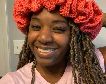 Trendy Crochet Ruffle Hat