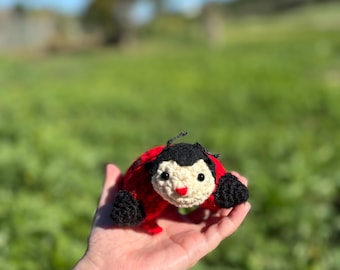 Mini Ladybug Crochet Pillow Pet