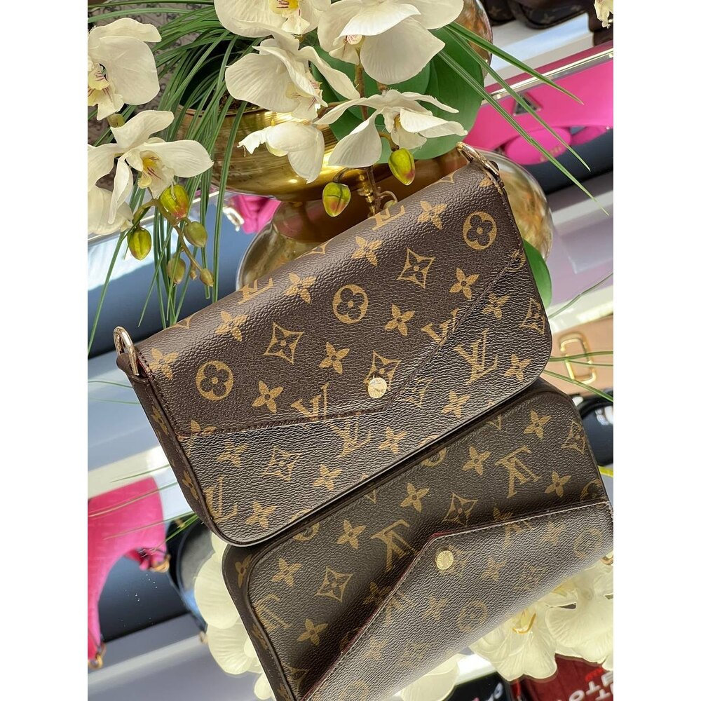 vuitton vintage monogram pochette double rabat