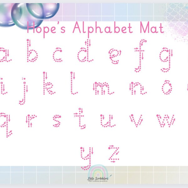 Alphabet Tracing Learning Mat - Wipeable Mat - Pre-writing Development