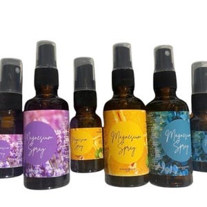 Geheel natuurlijke magnesiumlichaamsspray: lavendel, sinaasappel en eucalyptus