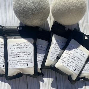 Natural Laundry Soap Sample: Scented with Essential Oils