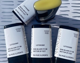 Magnesium Lotion Bar: Organic, Fragrance-Free, Hydrating (15g or 2.5 oz) PureElemntsbyliz
