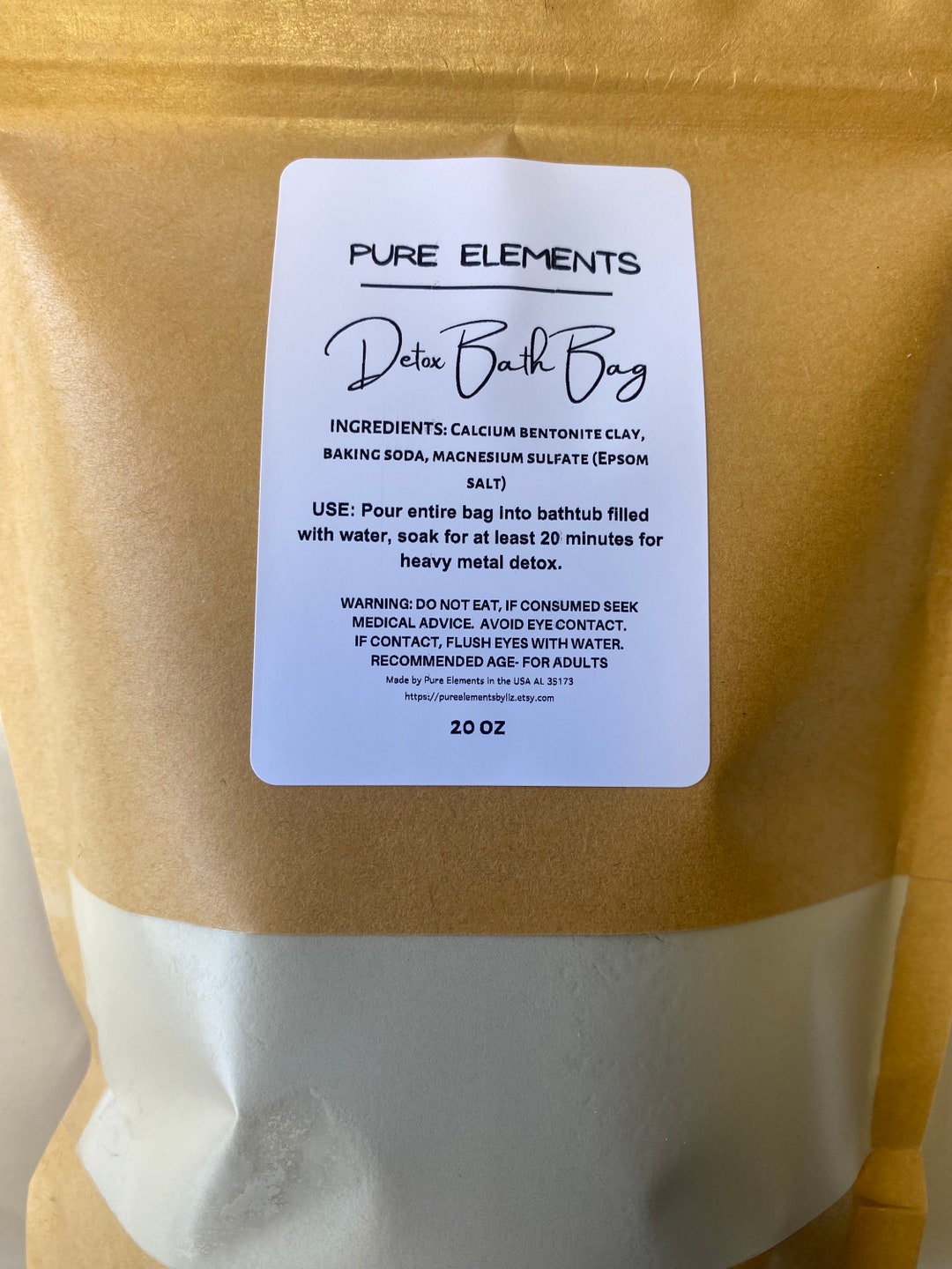 Detox Bag Cleanse Bath Detox Heavy Metal Detox Bath Salt Pure Elements