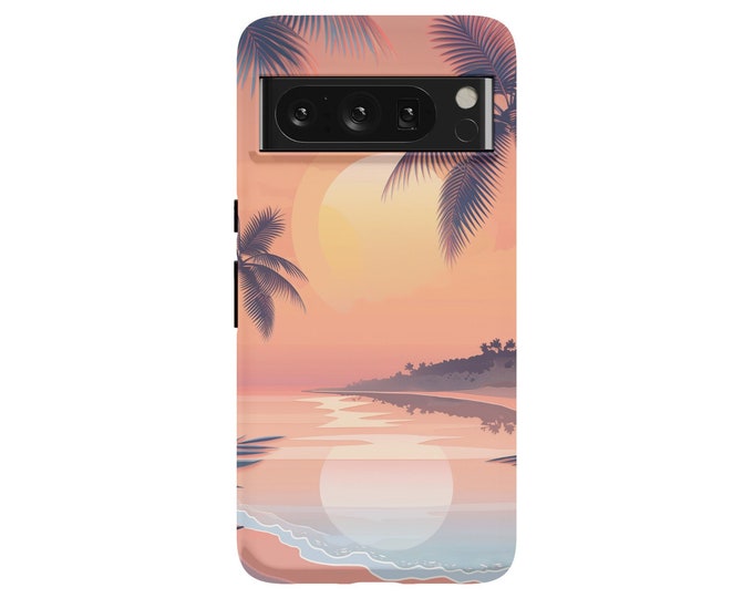 Sunset Serenity Beach Google Pixel 8 Pro Case - Compatible with Pixel 6/6 Pro/7/7 Pro, Dual-Layer Protection Typically Ships in 1-3 Days