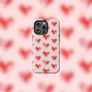 Red Hearts MagSafe Tough iPhone 13-16 and 16e Case