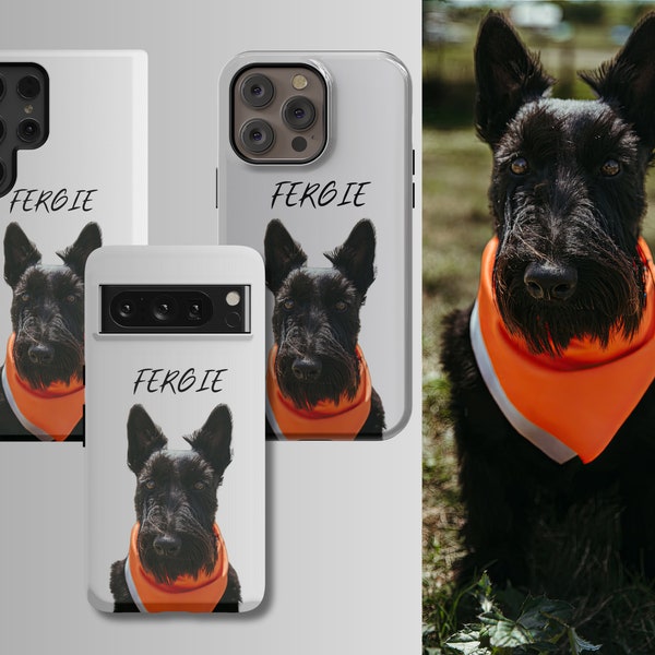 Personalized Pet Photo Custom Dog Cat Phone Case - iPhone 12-15 (MagSafe) Samsung 21-24 Google Pixel 6-8 Typically Ships in 1-3 Days