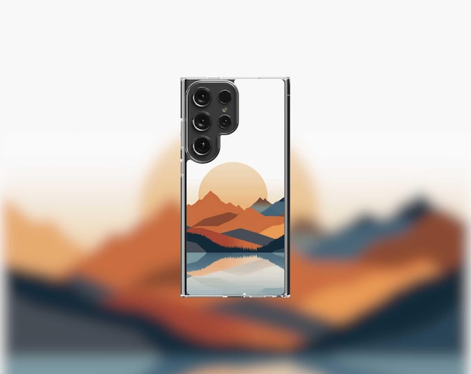 Mountains Landscape Clear Case for Samsung S22S23S24 Series
