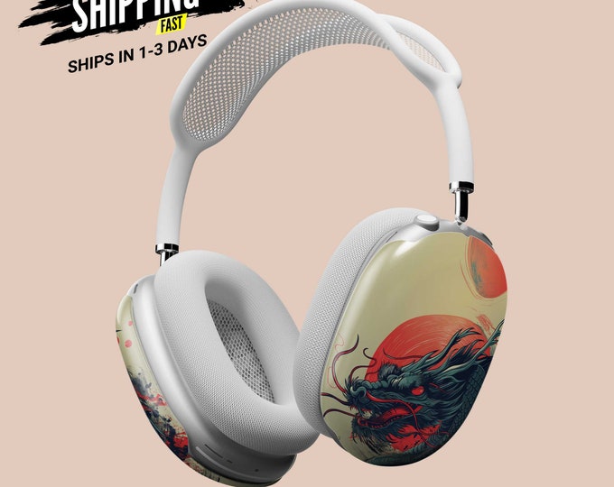 AirPods Max Headphone Covers | Crimson Moon Dragon | AirPods Max Case | AirPod Max Cover