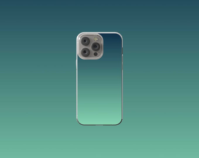 Seafoam Green Clear MagSafe iPhone Case for Models 12-15