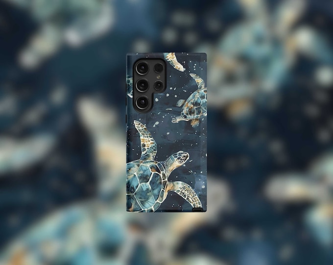 Navy Turtle Samsung Tough Case - S22-S24 Series