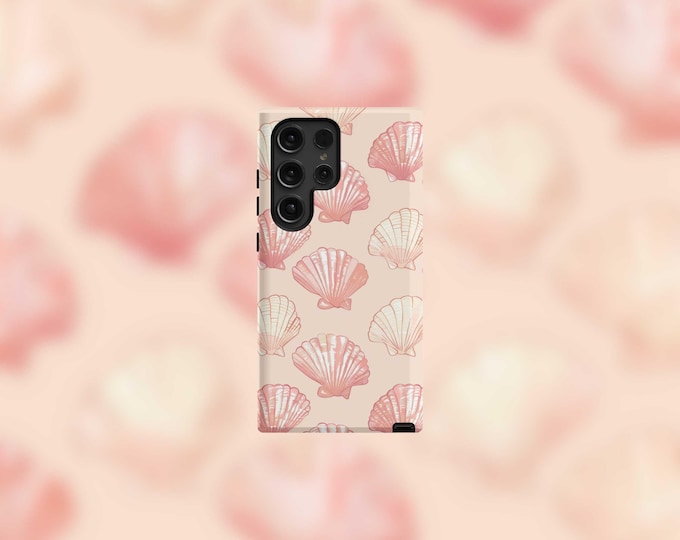 Pastel Pink Seashells Samsung Tough Case - S22-S25 Series