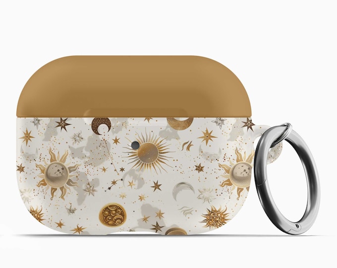 Sun's and Moon's AirPod Case w/Keychain - Fits 1st 2nd Gen AirPods AirPod Pros