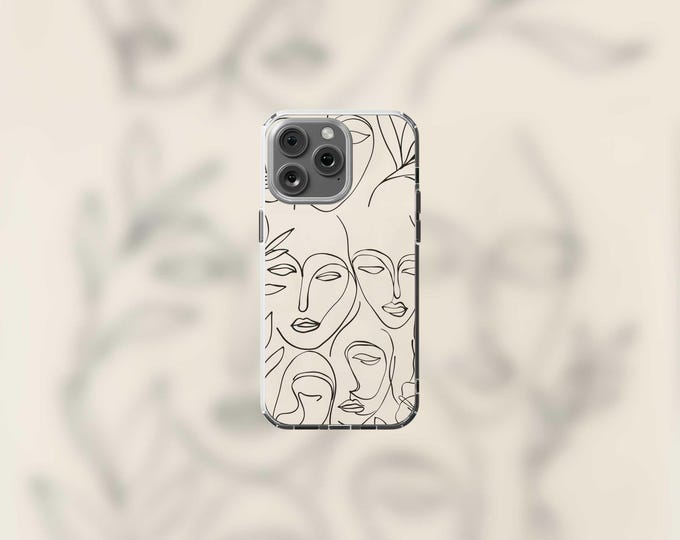 Abstract MagSafe iPhone Case for Women - Clear Design for 13-16 Models