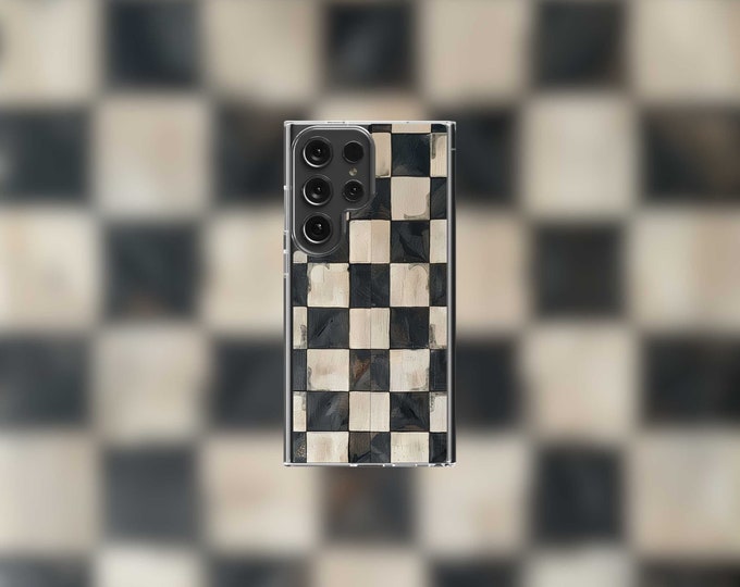 Checkered Samsung Clear Case - S22/S23/S24 Series