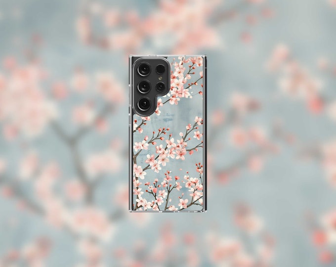 Full Bloom Cherry Blossoms Samsung Clear Case - S22/S23/S24 Series