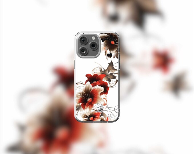 Bold Blooms Clear MagSafe iPhone Case for 12-15 Models
