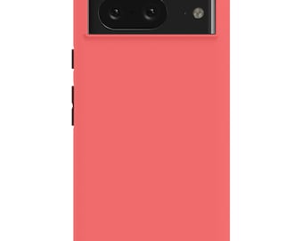 Coral Red Elegance Google Pixel Case - Tough Protection for Pixel 6, 6 Pro, 7, 7 Pro, 8 8 Pro | Scratch-Resistant & Fade-Proof