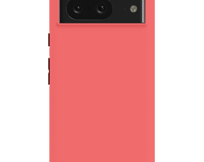 Coral Red Elegance Google Pixel Case - Tough Protection for Pixel 6, 6 Pro, 7, 7 Pro, 8 8 Pro | Scratch-Resistant & Fade-Proof