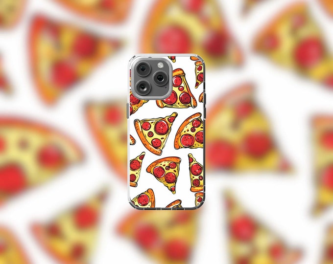 Pizza MagSafe Clear Case for iPhone 12-15  Fun  Stylish Accessory