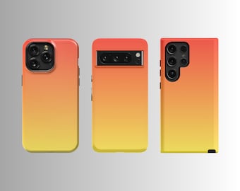 Sunset Glow Linear Gradient Phone Case - MagSafe Compatible for iPhone 14/15, Samsung S23/S24, Pixel 7/8 - Dual-Layer Protection