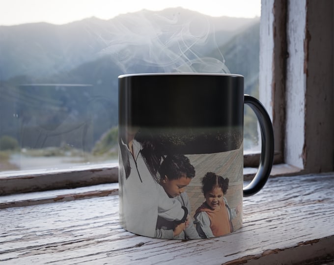 Color Changing Mug Custom Heat-Sensitive Magic Mug with Heat Activation - Personalized Photo/Image Reveal - Color Changing Ceramic Cup